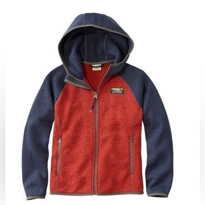 Kids' L.L.Bean's Sweater Fleece, Hooded Colorblock size 5-6